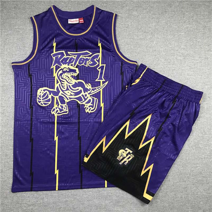 Raptors 1 Tracy McGrady Purple 1998-99 Hardwood Classics Jersey(With Shorts),We sell and wholesale Raptors 1 Tracy McGrady Purple 1998-99 Hardwood Classics Jersey(With Shorts) on line form chian!